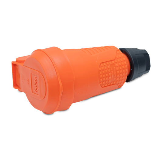 Narancssárga, hermetikus gumi aljzat IP54, patenttal 16A 250V francia típus (Pin) RDP-O-E Bylion