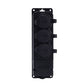 Triple "rubber" black socket hermetic IP44 250V, 16A, SCHUKO 2P+Z, 3KMP-F, Bylion cover 250V, 16A