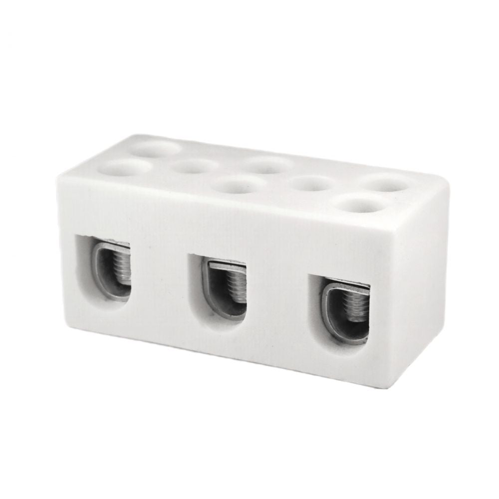 ONKA 25mm2 / 3-coil Steatite / Ceramic / Porcelain connector - PORCELAIN TERMINAL BLOCK, 1070013