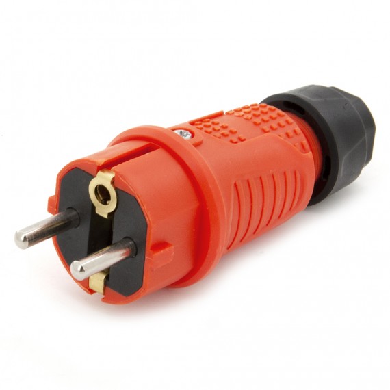 Narancssárga gumidugó IP54, kábelhez, dupla földelés, 2P+Z, REF-O , 16 amper 250 volt, gyártó Bylion