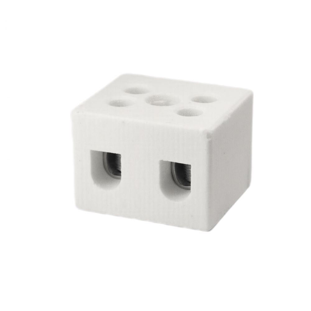ONKA 0.75-1.5mm2 / 2-wire steatite / ceramic / porcelain connector - PORCELAIN TERMINAL BLOCK, 1070001