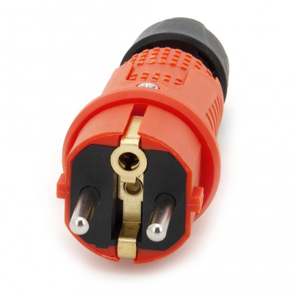 Narancssárga gumidugó IP54, kábelhez, dupla földelés, 2P+Z, REF-O , 16 amper 250 volt, gyártó Bylion