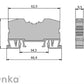 ONKA 10mm2 rugósínes csatlakozó csatlakozó DIN sínes csatlakozó 2-vezetékes kék, 1020047