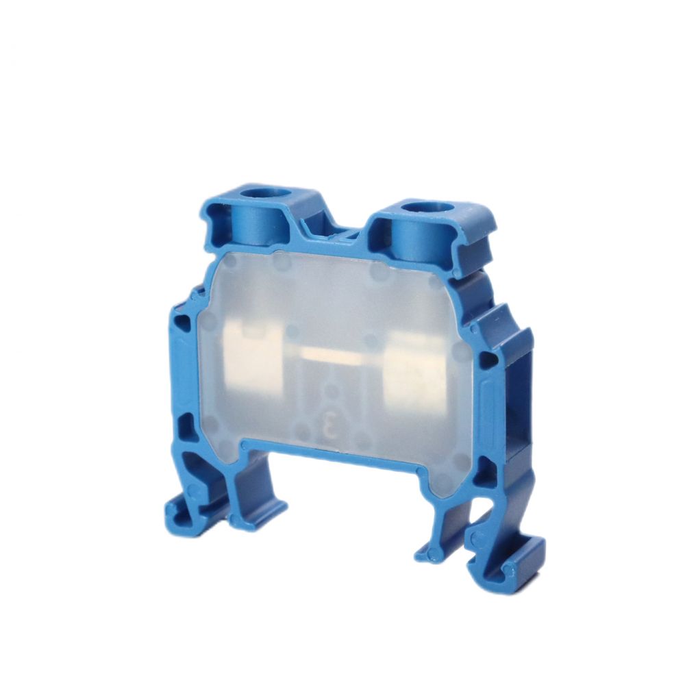 ONKA 6mm2 screw connector DIN rail connector 2 wire blue, 1010035
