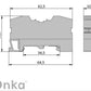 ONKA 10mm2 PE rugós síncsatlakozó csatlakozó DIN síncsatlakozó 2-vezetékes szürke, 1020300