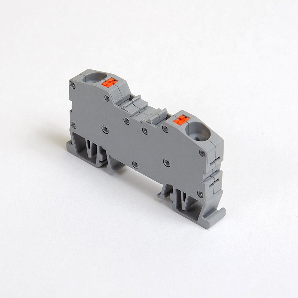 ONKA 10mm2 spring rail connector connecting strip DIN rail connecting strip 2-wire gray, 1020044