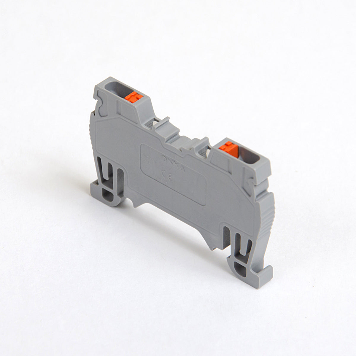 ONKA 1.5 mm2 spring rail connector DIN rail connector 2-wire gray, 1020002