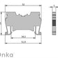ONKA 1.5 mm2 spring rail connector DIN rail connector 2-wire gray, 1020002