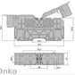 ONKA 50mm2 M8 csavaros síncsatlakozó csatlakozó DIN síncsatlakozó védőburkolattal, szürke, 1030031
