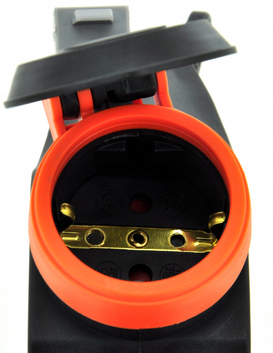 Hub rubber T-type Schuko distributor with 3 sockets 3WHS-F