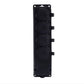 4x rubber socket "rubber" black covered hermetic IP44, 250V, 16A, 2P+Z, French type E, 4KMP-E, Bylion