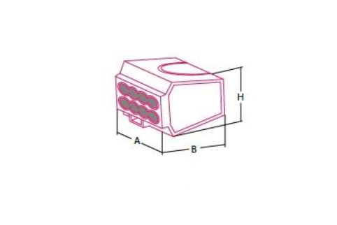 Átlátszó kábelcsatlakozó Push-in 2,5 mm², 8 pólusú