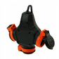 Hub rubber T-type Schuko distributor with 3 sockets 3WHS-F