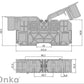 ONKA 95mm2 M8 csavaros síncsatlakozó csatlakozó DIN síncsatlakozó védőburkolattal, kék, 1030062